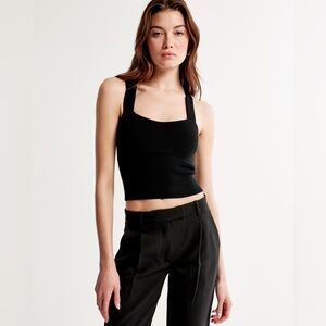 Abercrombie & Fitch Ottoman Cross-Back Tank - Black
